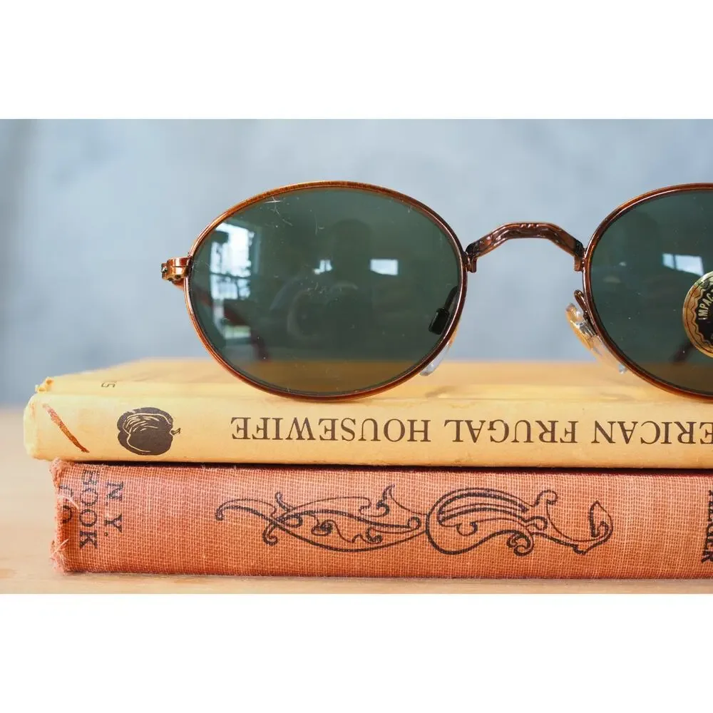 Vintage 1990s Y2K Sunglasses NOS Oval Multicolor Goth Grunge Retro Outdoor